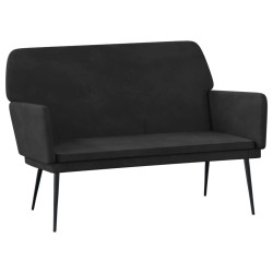 vidaXL Panca Nera 108x79x79 cm in Velluto
