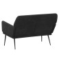 vidaXL Panca Nera 108x79x79 cm in Velluto