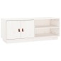 Mobile Porta TV Bianco 105x34x40 cm in Legno Massello di Pino Mobile Porta TV Bianco 105x34x40 cm in Legno Massello di Pino