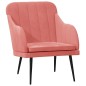 vidaXL Poltrona Rosa 63x76x80 cm Velluto vidaXL Poltrona Rosa 63x76x80 cm Velluto