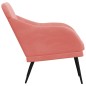 vidaXL Poltrona Rosa 63x76x80 cm Velluto vidaXL Poltrona Rosa 63x76x80 cm Velluto