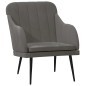 vidaXL Poltrona Grigio Scuro 63x76x80 cm Velluto vidaXL Poltrona Grigio Scuro 63x76x80 cm Velluto