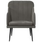 vidaXL Poltrona Grigio Scuro 63x76x80 cm Velluto vidaXL Poltrona Grigio Scuro 63x76x80 cm Velluto