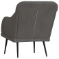 vidaXL Poltrona Grigio Scuro 63x76x80 cm Velluto vidaXL Poltrona Grigio Scuro 63x76x80 cm Velluto
