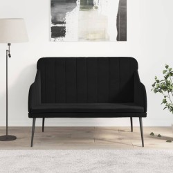 vidaXL Panca Nera 110x76x80 cm in Velluto