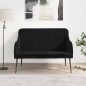 vidaXL Panca Nera 110x76x80 cm in Velluto vidaXL Panca Nera 110x76x80 cm in Velluto