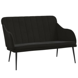 vidaXL Panca Nera 110x76x80 cm in Velluto