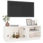 Mobile Porta TV Bianco 105x34x40 cm in Legno Massello di Pino Mobile Porta TV Bianco 105x34x40 cm in Legno Massello di Pino