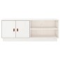 Mobile Porta TV Bianco 105x34x40 cm in Legno Massello di Pino Mobile Porta TV Bianco 105x34x40 cm in Legno Massello di Pino