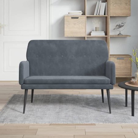 vidaXL Panca Grigio Scuro 108x79x79 cm in Velluto