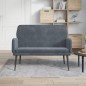 vidaXL Panca Grigio Scuro 108x79x79 cm in Velluto
