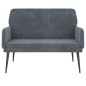 vidaXL Panca Grigio Scuro 108x79x79 cm in Velluto