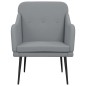 vidaXL Poltrona Grigio Chiaro 63x76x80 cm in Tessuto vidaXL Poltrona Grigio Chiaro 63x76x80 cm in Tessuto