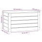 vidaXL Contenitore Portaoggetti 59,5x36,5x33 cm Legno Massello Pino vidaXL Contenitore Portaoggetti 59,5x36,5x33 cm Legno Massello Pino