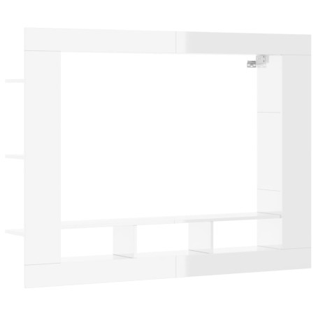 vidaXL Mobile Porta TV Bianco Lucido 152x22x113cm in Legno Multistrato