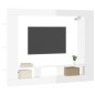 vidaXL Mobile Porta TV Bianco Lucido 152x22x113cm in Legno Multistrato vidaXL Mobile Porta TV Bianco Lucido 152x22x113cm in Legno Multistrato