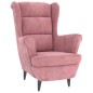 vidaXL Poltrona Rosa in Velluto vidaXL Poltrona Rosa in Velluto