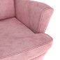 vidaXL Poltrona Rosa in Velluto vidaXL Poltrona Rosa in Velluto