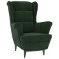 vidaXL Poltrona Verde Scuro Velluto vidaXL Poltrona Verde Scuro Velluto