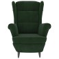 vidaXL Poltrona Verde Scuro Velluto vidaXL Poltrona Verde Scuro Velluto
