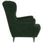 vidaXL Poltrona Verde Scuro Velluto vidaXL Poltrona Verde Scuro Velluto