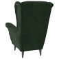 vidaXL Poltrona Verde Scuro Velluto vidaXL Poltrona Verde Scuro Velluto