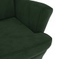 vidaXL Poltrona Verde Scuro Velluto vidaXL Poltrona Verde Scuro Velluto