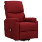 vidaXL Poltrona Alzapersona Rosso Vino Tessuto