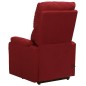 vidaXL Poltrona Alzapersona Rosso Vino Tessuto