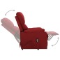 vidaXL Poltrona Alzapersona Rosso Vino Tessuto