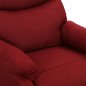 vidaXL Poltrona Alzapersona Rosso Vino Tessuto