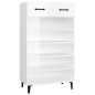Scarpiera Bianco Lucido 60x35x105 cm in Legno Multistrato Scarpiera Bianco Lucido 60x35x105 cm in Legno Multistrato