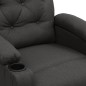 vidaXL Poltrona Reclinabile in Tessuto Grigio Scuro