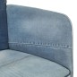 vidaXL Poltrona con Poggiapiedi Blu Denim Patchwork in Tela vidaXL Poltrona con Poggiapiedi Blu Denim Patchwork in Tela