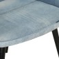 vidaXL Poltrona con Poggiapiedi Blu Denim Patchwork in Tela vidaXL Poltrona con Poggiapiedi Blu Denim Patchwork in Tela