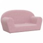 vidaXL Divano per Bambini 2 Posti Rosa in Morbido Peluche vidaXL Divano per Bambini 2 Posti Rosa in Morbido Peluche