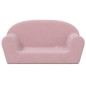 vidaXL Divano per Bambini 2 Posti Rosa in Morbido Peluche vidaXL Divano per Bambini 2 Posti Rosa in Morbido Peluche