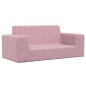 vidaXL Divano per Bambini 2 Posti Rosa in Morbido Peluche vidaXL Divano per Bambini 2 Posti Rosa in Morbido Peluche