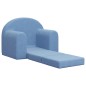 vidaXL Divano per Bambini Blu in Morbido Peluche