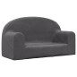 vidaXL Divano per Bambini a 2 Posti Antracite in Morbido Peluche vidaXL Divano per Bambini a 2 Posti Antracite in Morbido Peluche