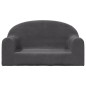 vidaXL Divano per Bambini a 2 Posti Antracite in Morbido Peluche vidaXL Divano per Bambini a 2 Posti Antracite in Morbido Peluche