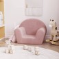 vidaXL Divano per Bambini Rosa in Morbido Peluche vidaXL Divano per Bambini Rosa in Morbido Peluche
