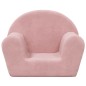 vidaXL Divano per Bambini Rosa in Morbido Peluche vidaXL Divano per Bambini Rosa in Morbido Peluche