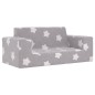 vidaXL Divano per Bambini 2 Posti Grigio Chiaro Stelle Morbido Peluche vidaXL Divano per Bambini 2 Posti Grigio Chiaro Stelle Morbido Peluche