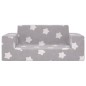vidaXL Divano per Bambini 2 Posti Grigio Chiaro Stelle Morbido Peluche vidaXL Divano per Bambini 2 Posti Grigio Chiaro Stelle Morbido Peluche
