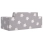 vidaXL Divano per Bambini 2 Posti Grigio Chiaro Stelle Morbido Peluche vidaXL Divano per Bambini 2 Posti Grigio Chiaro Stelle Morbido Peluche