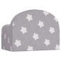 vidaXL Divano per Bambini Grigio Chiaro con Stelle in Morbido Peluche vidaXL Divano per Bambini Grigio Chiaro con Stelle in Morbido Peluche