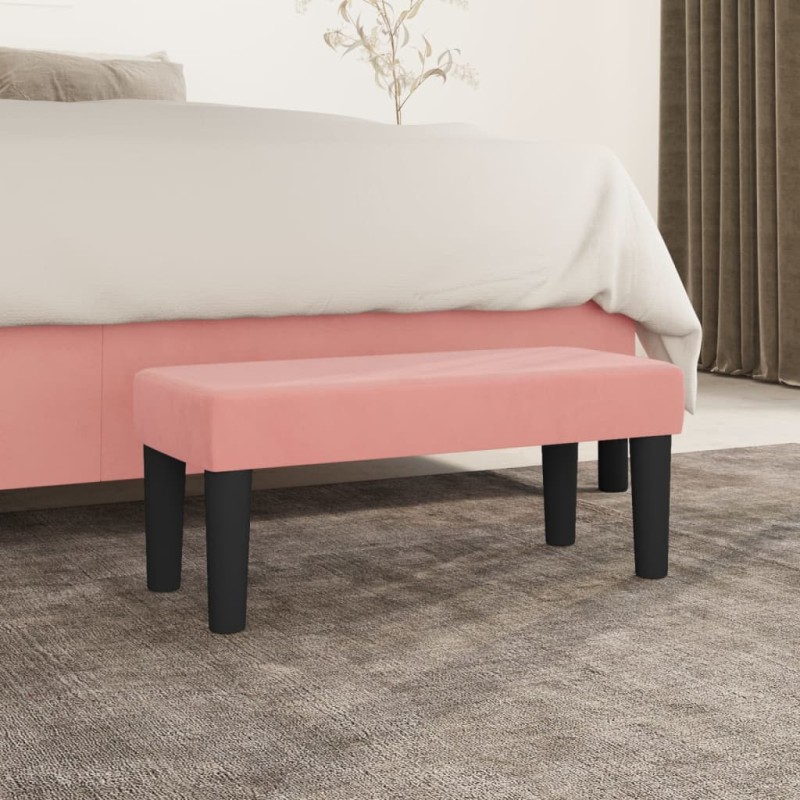 Panca Rosa 70x30x30 cm in Velluto Panca Rosa 70x30x30 cm in Velluto