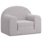 vidaXL Divano per Bambini Grigio Chiaro in Morbido Peluche vidaXL Divano per Bambini Grigio Chiaro in Morbido Peluche