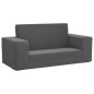 vidaXL Divano Letto per Bambini a 2 Posti Antracite in Morbido Peluche vidaXL Divano Letto per Bambini a 2 Posti Antracite in Morbido Peluche